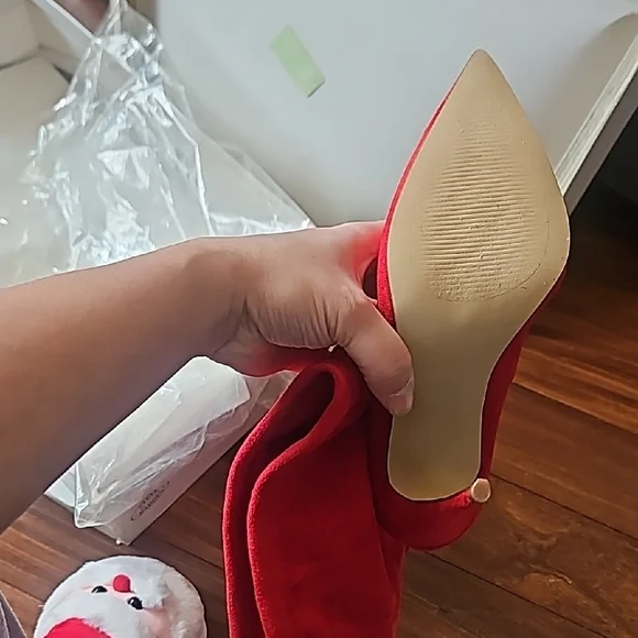 Steve Madden Vibrant Red Suede Over-the-Knee Boots - Picture 5 of 5